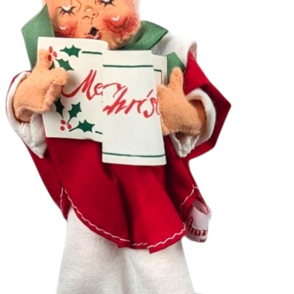 1993 Annalee Choir Boy Doll: Vintage Christmas Caroler Figurine - Picture 6 of 7
